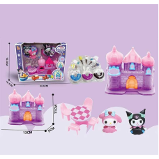 Набір героїв YQ 512 (48/2) 2 фігурки героїв, замок, стіл та стільці, аксесуари, в коробці