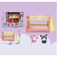 Набір героїв YQ 513 (48/2) 2 фігурки героїв, двоярусне ліжко, в коробці