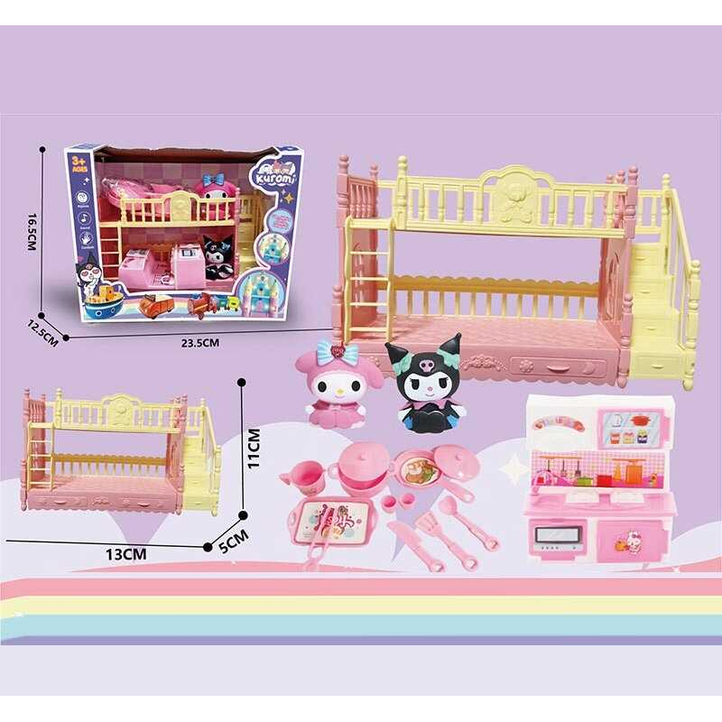 Набір героїв YQ 514 (48/2) 2 фігурки героїв, двоярусне ліжко, аксесуари, кухня, в коробці Набір героїв YQ 514 (48/2) 2 фігурки героїв, двоярусне ліжко, аксесуари, кухня, в коробці