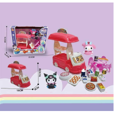 Набір героїв YQ 517 (48/2) 2 фігурки героїв, аксесуари, стіл, стільці, фургончик, в коробці 