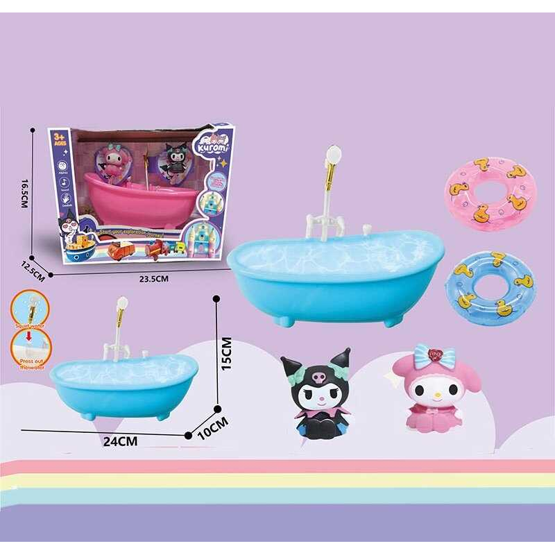 Набір героїв YQ 518 (48/2) 2 фігурки героїв, надувне коло, на батарейках, ванна, автоматична подача води, в коробці