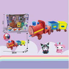 Набір героїв YQ 519 (48/2) 2 фігурки героїв, потяг, 2 вагони, декорації, в коробці