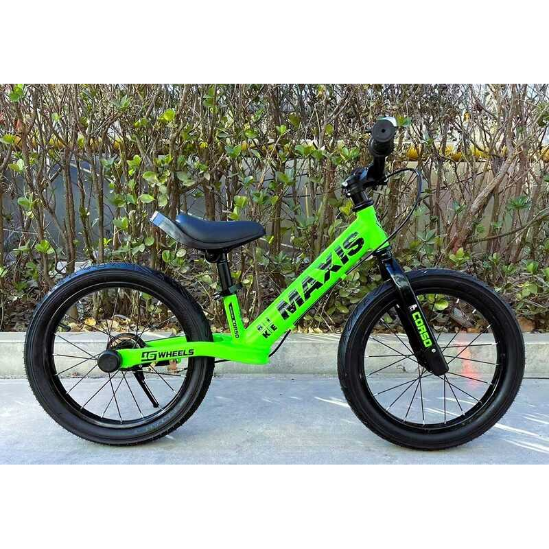 Велобіг “CORSO MAXIS“ MX-80144 (1) сталева рама, ручне заднє гальмо, колеса надувні резинові 16’’, підніжка, дзвоник