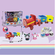 Набір героїв YQ 520 (48/2) розмір потяга - 30х7х9 см, локомотив, 2 вагончики, 2 герої, аксесуари, в коробці