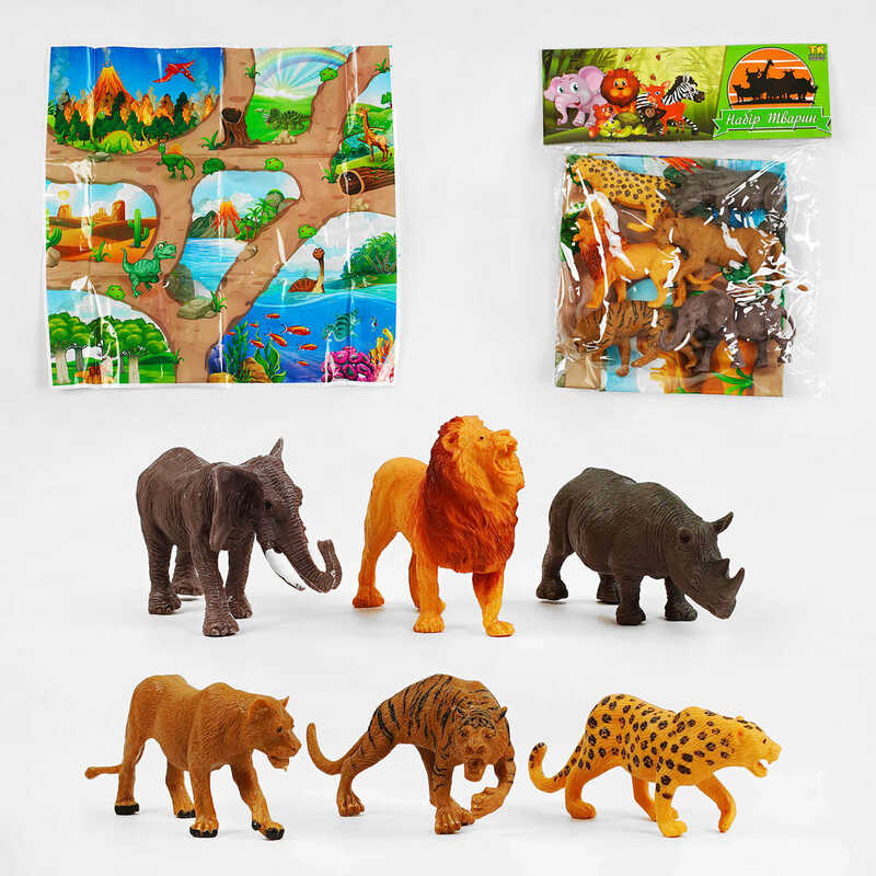 Набір диких тварин TK - 80466 (216) “TK Group“, 6 тварин, ігрове поле, у пакеті Набір диких тварин TK - 80466 (216) “TK Group“, 6 тварин, ігрове поле, у пакеті