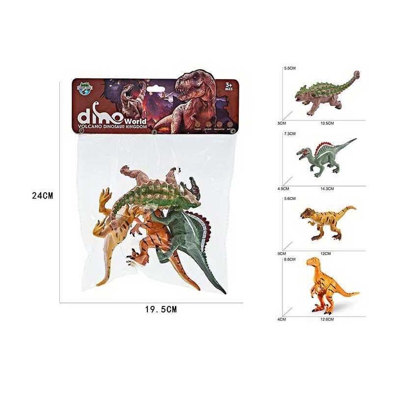 Набір динозаврів E 067-6 (80) 4 шт, в пакеті
