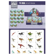 Набір динозаврів JS 35-1 (18) ЦІНА ЗА 18 ШТУК В БЛОЦІ, картки із назвами, в коробці