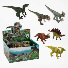 Набір динозаврів K 688-4 (12/2) ЦІНА ЗА 6 ШТУК В БЛОЦІ, звук, у коробці