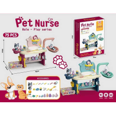 Набір для догляду за улюбленцями HL - 5 (12) 75 елементів, підсвічування, мелодії, фігурка собачки, в коробці