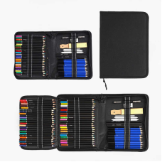 Набір для малювання C 66710 (16) 96 елементів, олівці, стругачка, стирачки, чохол, в пакеті