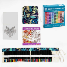 Набір для малювання C 66712 (14) 76 елементи, олівці, стругачки, стирачка, скетчбук, чохол, в коробці