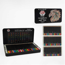 Набір для малювання C 69089 (12) 120 кольорових олівців, у металевому боксі
