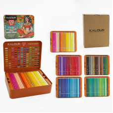 Набір для малювання C 69092 (12) 120 кольорових олівців, у металевому боксі та коробці