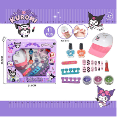 Набір для манікюру 766-4 C (60/2) лак, аксесуари для манікюру, накладні нігті, блискітки, лампа для висушування на батарейках, в коробці  