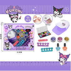 Набір для манікюру 766-5 C (60/2) лак, аксесуари для манікюру, тіні, блискітки, лампа для висушування на батарейках, в коробці