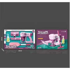 Набір для прибирання 388-9 (24) 6 елементів, пилосос на батарейках, всмоктує дрібне сміття, 2 насадки, пляшечка з “мийним засобом”, швабра з телескопічною ручкою, в коробці