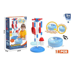 Набір для прибирання 398-8 (24) 20 предметів, пилосос працює від акумулятора 3.7 V, USB-зарядка, швабра, щітка, підставка, в коробці