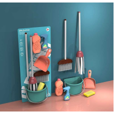 Набір для прибирання XG 2-21 A (36) мітла, совок, швабра, відро, пляшечки, на листі