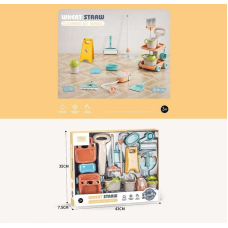 Набір для прибирання YY 212 (36) пилосос, швабра, віник, совок, відро, знак попередження, мило, валик, в коробці