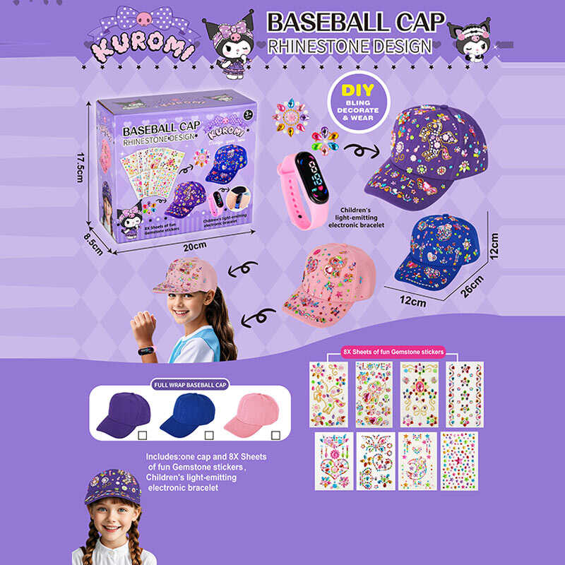 Набір для творчості 760-12 C (96/2) годинник, стрази, кепка, в коробці