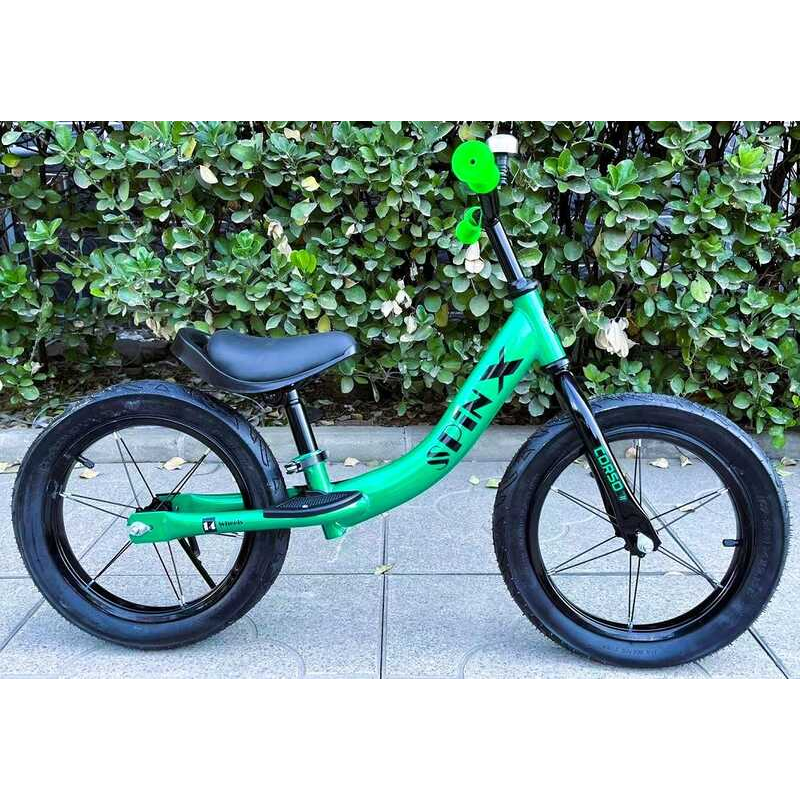 Велобіг “CORSO Spin-X“ PX-415-63 (1) сталева рама, колесо 14“, надувні колеса, підніжка, підставка для ніг, дзвіночок