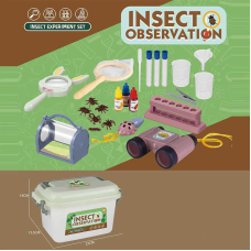 Набір дослідів W 615 (48) бінокль, пробірки, пінцет, лупу, сачок, флакони з “реактивами“, моделі комах, в боксі