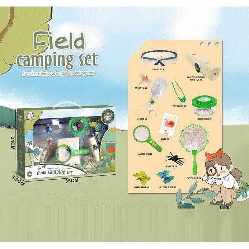 Набір дослідника JLX 6623-6 (30/2) комаха, компас, щипці, ловець, захисні окуляри, 2 лупи, метелики, сочок, картки, в коробці