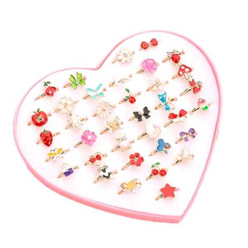 Набір каблучок M 50512 (200) 36 шт, металеві, регульовані, в боксі