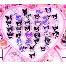 Набір каблучок M 50516 (240) 36 шт, пластикові, регульовані, в боксі