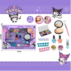 Набір косметики 765-4 C (144/2) тіні, аксесуари для манікюру, лак, пудра, пензлик, блискітки, бальзам, в коробці