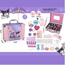 Набір косметики 768-72 C (48/2) тіні, глітер, блискітки, щітка для волосся, аксесуари для манікюру, лак, олівець, блиск, пензлики для макіяжу, лампа для манікюру, у валізі