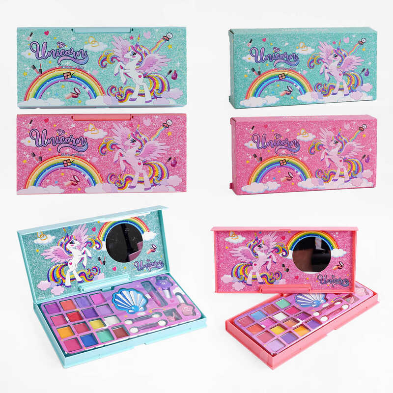 Набір косметики AA 2813 (144/2) 2 види, помада, лак для нігтів, тіні, аплікатори, в коробці Набір косметики AA 2813 (144/2) 2 види, помада, лак для нігтів, тіні, аплікатори, в коробці