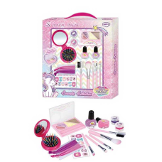 Набір косметики J 1127 (24/2) дзеркало, щітка для волосся, тіні, блиск для губ, лак, пензлики, в коробці