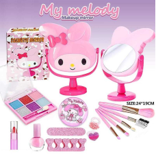 Набір косметики L 5295 M (72/2) настільне  дзеркало, набір для манікюру, пензлики, лак, прикраси, глітер для повік та аплікатор, в коробці 