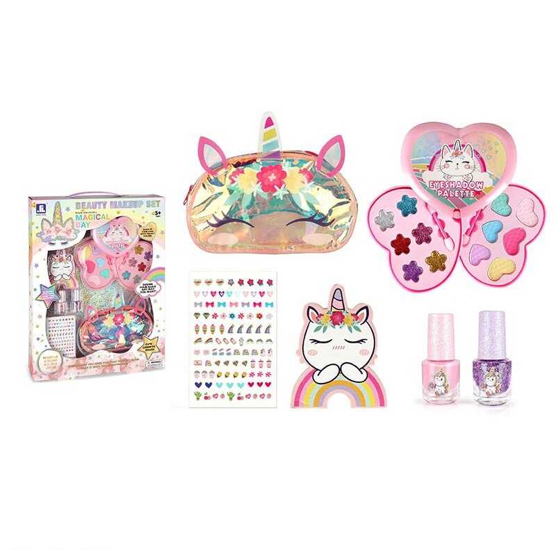 Набір косметики ZR 17 A (48) тіні, глітер, аплікатор, лак для нігтів, наліпки, косметичка, в коробці Набір косметики ZR 17 A (48) тіні, глітер, аплікатор, лак для нігтів, наліпки, косметичка, в коробці