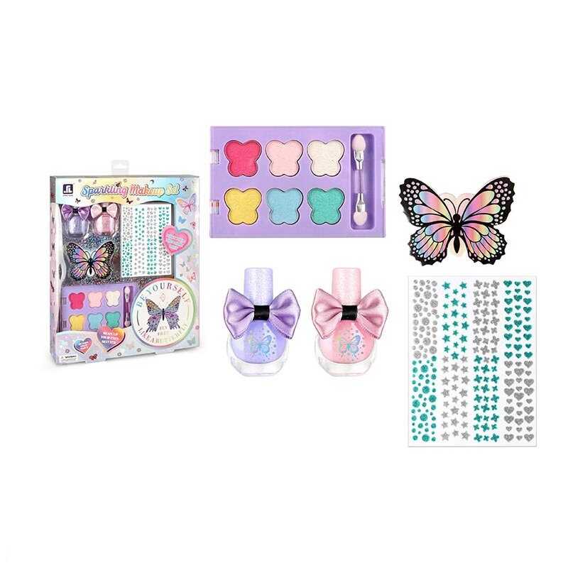 Набір косметики ZR 38 C (96/2) тіні, 2 лаки для нігтів, баф, наліпки, в коробці Набір косметики ZR 38 C (96/2) тіні, 2 лаки для нігтів, баф, наліпки, в коробці