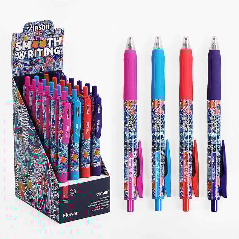 Набір кулькових ручок D 35310 (60) ЦІНА ЗА 24 ШТУКИ В БЛОЦІ, синя паста, в коробці Набір кулькових ручок D 35310 (60) ЦІНА ЗА 24 ШТУКИ В БЛОЦІ, синя паста, в коробці