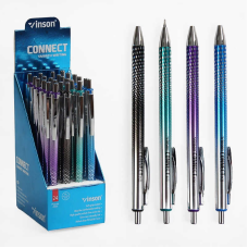 Набір кулькових ручок M 45654 (90) ЦІНА ЗА 24 ШТУКИ В БЛОЦІ, синя паста, в коробці