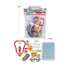 Набір лікаря 5507-3 (120/2) стетоскоп, шприц, щипці, пляшечка, лоток для інструментів, ложка, ніж, пластир, бейдж, окуляри, медичний піднос, в пакеті