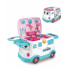 Набір лікаря 661-543 (12/3) 16 предметів,  стетоскоп, ножиці, шприц, градусник, окуляри, в боксі