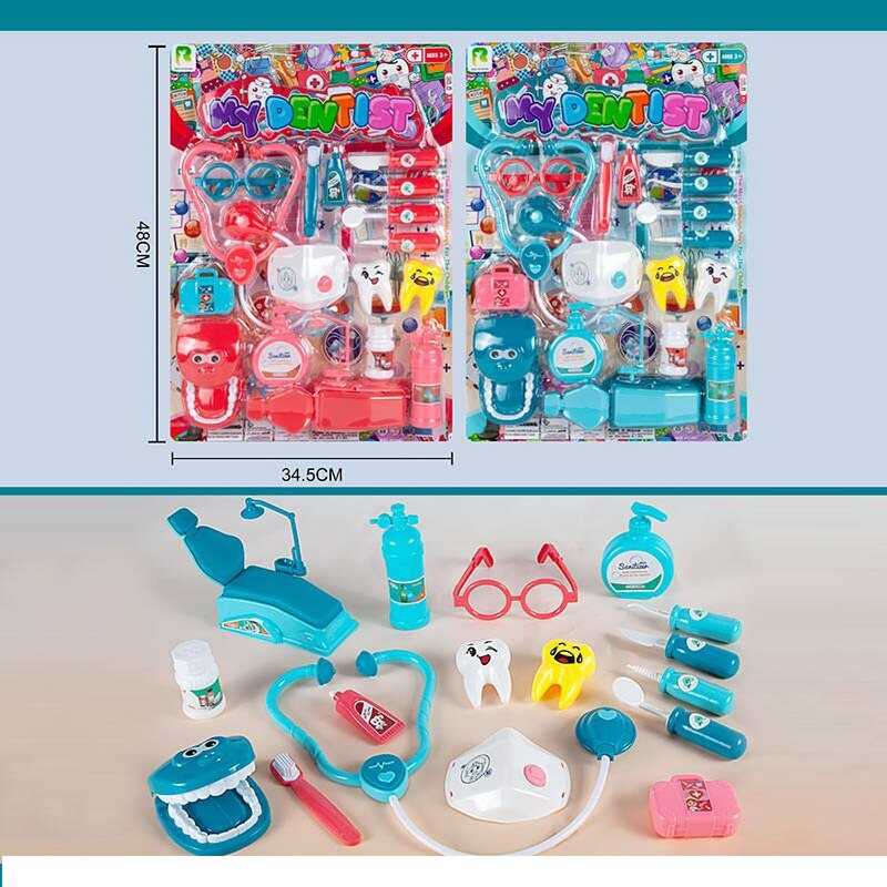 Набір лікаря 706-21 (66) 2 види, стоматологічний кабінет, стетоскоп, щелепа, на листі