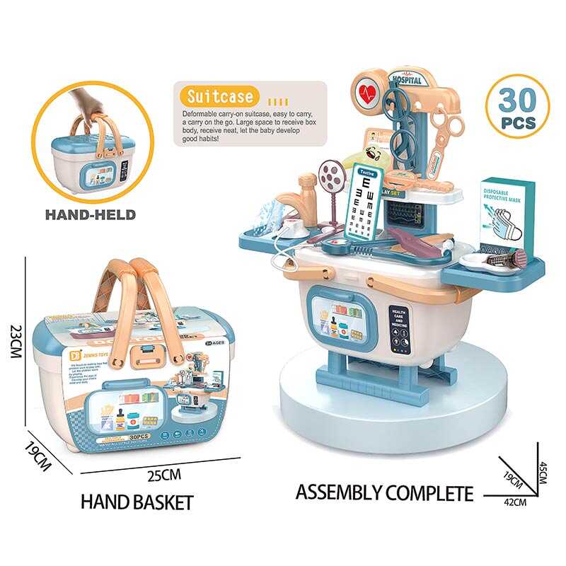 Набір лікаря 8129 (36/2) 30 елементів, столик, в боксі