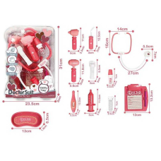 Набір лікаря 8805 A-2 (36) підсвічування, звук серцебиття, медичне приладдя, муляжі ліків, в слюді