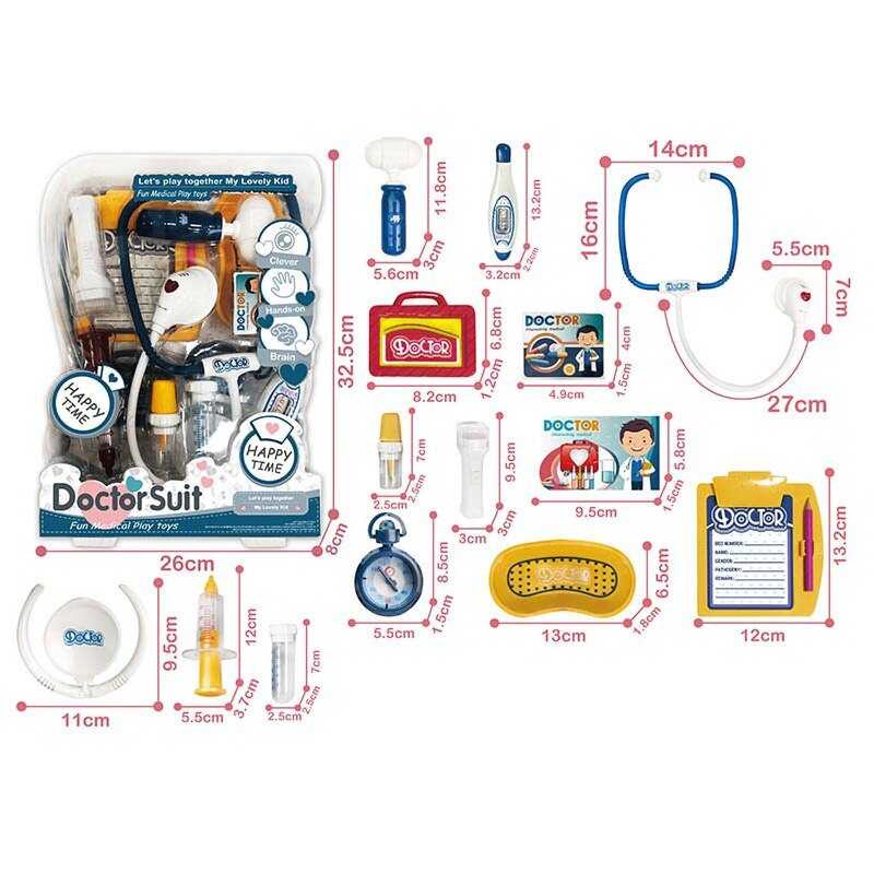 Набір лікаря 8806-2 (36) підсвічування, звук серцебиття, медичне приладдя, муляжі ліків, в слюді Набір лікаря 8806-2 (36) підсвічування, звук серцебиття, медичне приладдя, муляжі ліків, в слюді