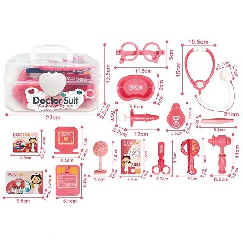 Набір лікаря 8807 A-15 (48/2) стетоскоп, окуляри, шприц, ліхтарик, ножиці, пінцет, аксесуари, в боксі Набір лікаря 8807 A-15 (48/2) стетоскоп, окуляри, шприц, ліхтарик, ножиці, пінцет, аксесуари, в боксі