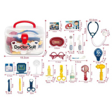 Набір лікаря 8807-1 (72/2) стетоскоп, медичне приладдя, муляжі ліків, окуляри, в боксі