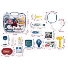 Набір лікаря 8807-10 (36/2) ШТРИХ=03192 стетоскоп, інструменти, муляжі упаковок з ліками, бейджик пацієнта, у валізі