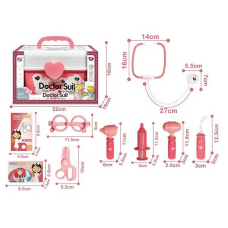 Набір лікаря 8813 A-2 (36) підсвічування, звук серцебиття, медичне приладдя, муляжі ліків, окуляри, в коробці