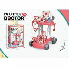 Набір лікаря 8837 A-2 (36) медичний столик на колесах, ЕКГ-апарат, звук, підсвічування, помпова подача води, медичне приладдя, в коробці