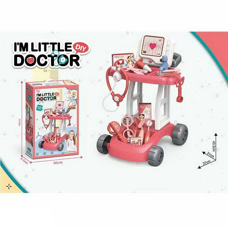 Набір лікаря 8837 A-2 (36) медичний столик на колесах, ЕКГ-апарат, звук, підсвічування, помпова подача води, медичне приладдя, в коробці